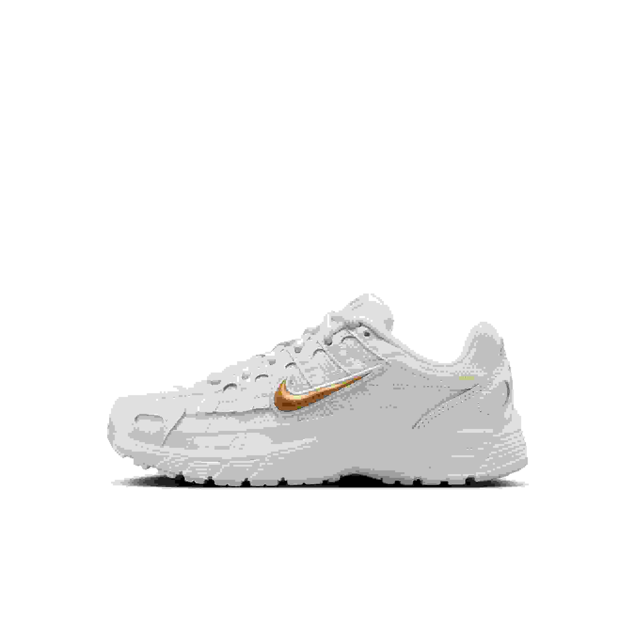 Nike P-6000 Preschool Girls' "White/Pure Platinum/Metallic Gold" Shoe